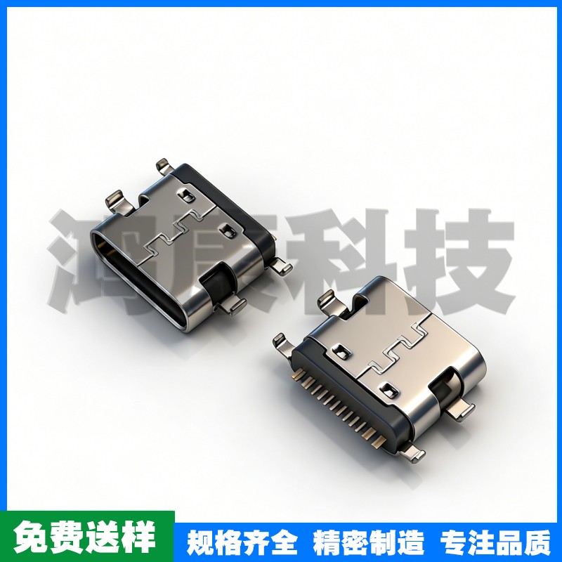 TYPE C 16PIN沉板1.6母座 L=7.35MM