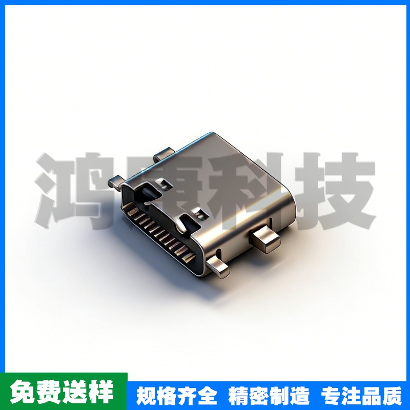 TYPE C 16PIN沉板1.6母座 L=7.35MM