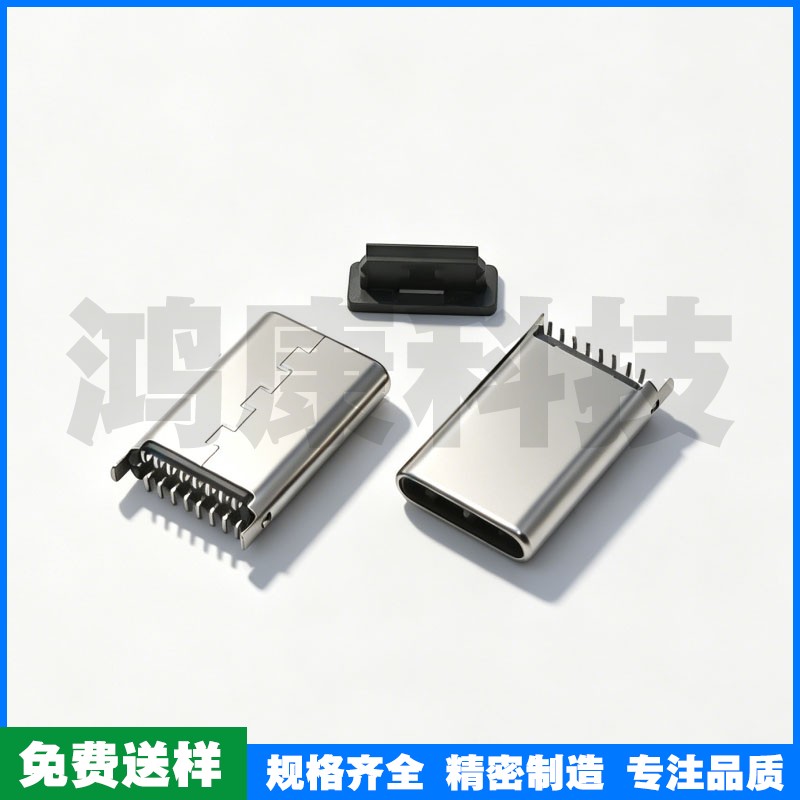 TYPE C 16PIN立贴铆合公头 多种高度 脚长1.1